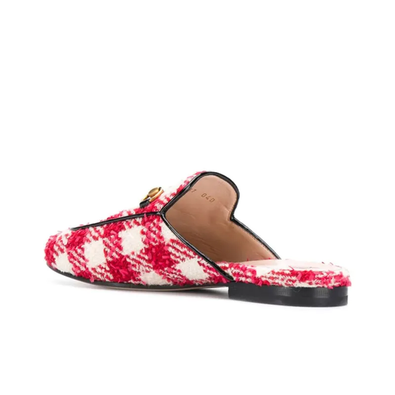 GUCCI Closed Toe Slippers Women's Red-2