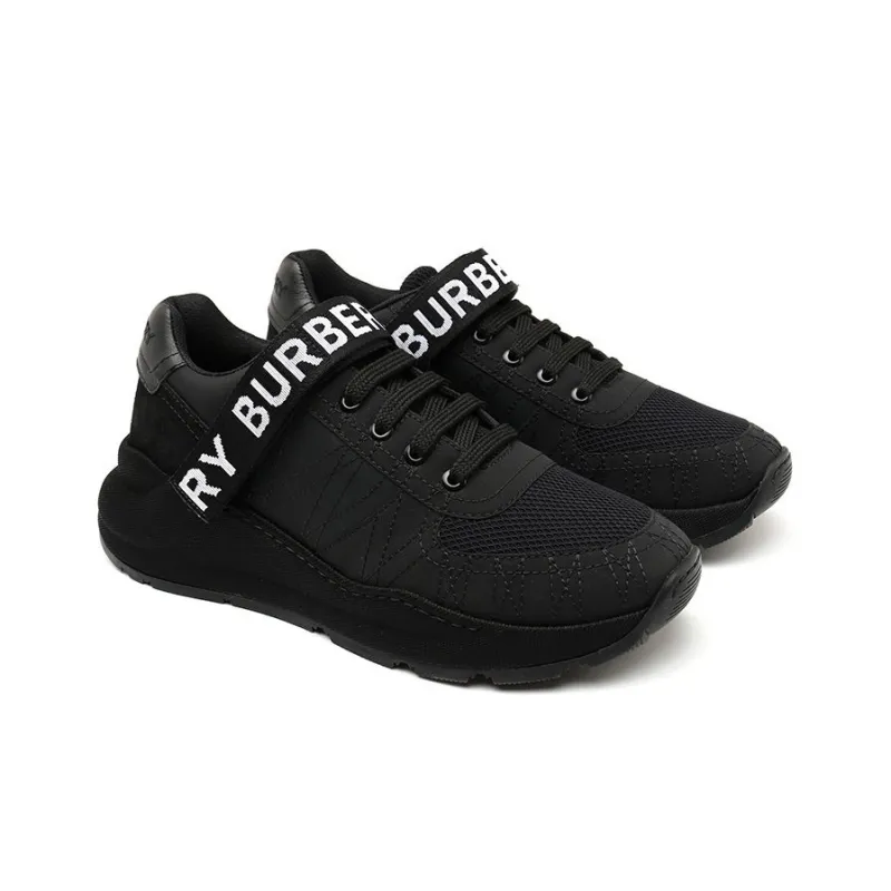 Burberry Ronnie Lace Up Black White Logo-3