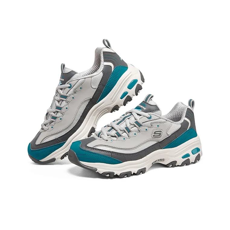 Skechers D'lites 1.0 'White Teal Grey' Women's-3