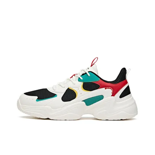 Anta Anti-Slip Wear-Resistant Low-Top Chunky Sneakers Men's White Black Green