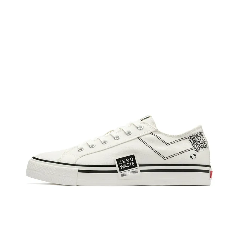PONY Eco-Friendly Trendy Anti-Slip Wear-Resistant Breathable Coverage Low-Top Canvas Shoes Unisex White-0