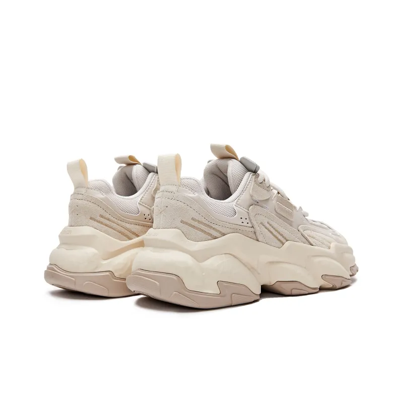 STARTER Rock Formation Series Cushioned Slip Resistant Abrasion Resistant Low Top Chunky Sneakers Men's White Cap Gray-3