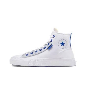 Converse Chuck Taylor All Star Colour Pop Anti Slip Wear Resistant High Top Canvas Shoes Unisex White Blue