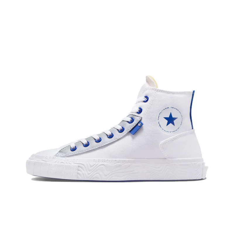 Converse Chuck Taylor All Star Colour Pop Anti Slip Wear Resistant High Top Canvas Shoes Unisex White Blue-0
