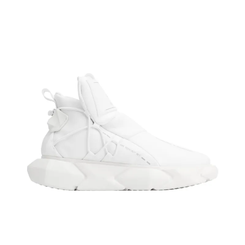 NORVINCY Height Increasing Mid Top Chunky Sneakers Unisex White-1