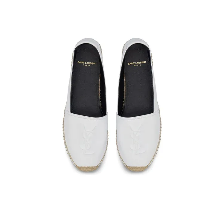 SAINT LAURENT Monogram Embossed Espadrilles-4