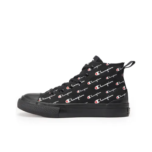 Champion Campus Canvas Shoes Unisex High-Top Black