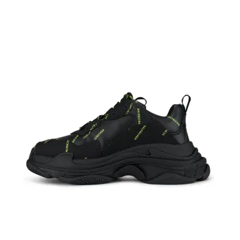 Balenciaga Triple S Allover Logo Black Green
