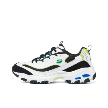 Skechers D'LITES 1.0 'White Black Neon Green'