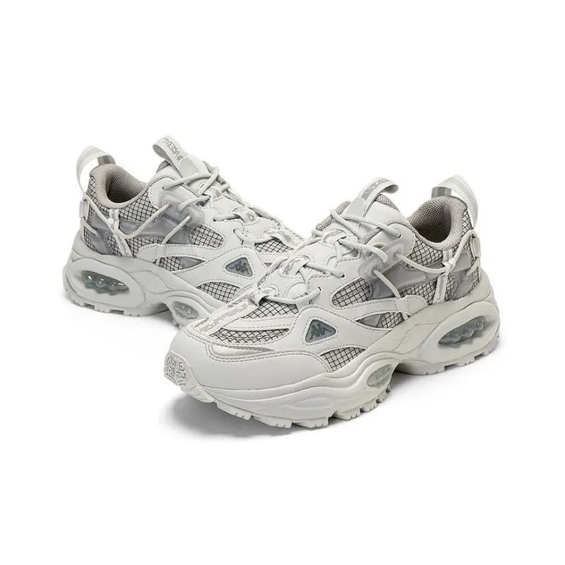 Kappa 3M Cushioning Anti Slip And Wear Resistant Low Top Chunky Sneakers Unisex Glacier Rain Gray-3