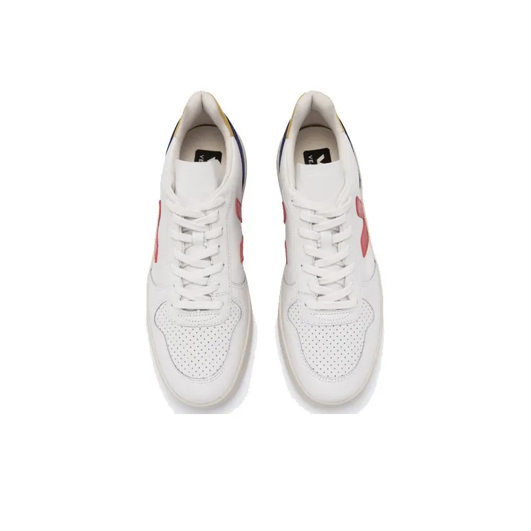 VEJA V 10 Non slip Lightweight Low Top Canvas Shoes Unisex Blue Red-4