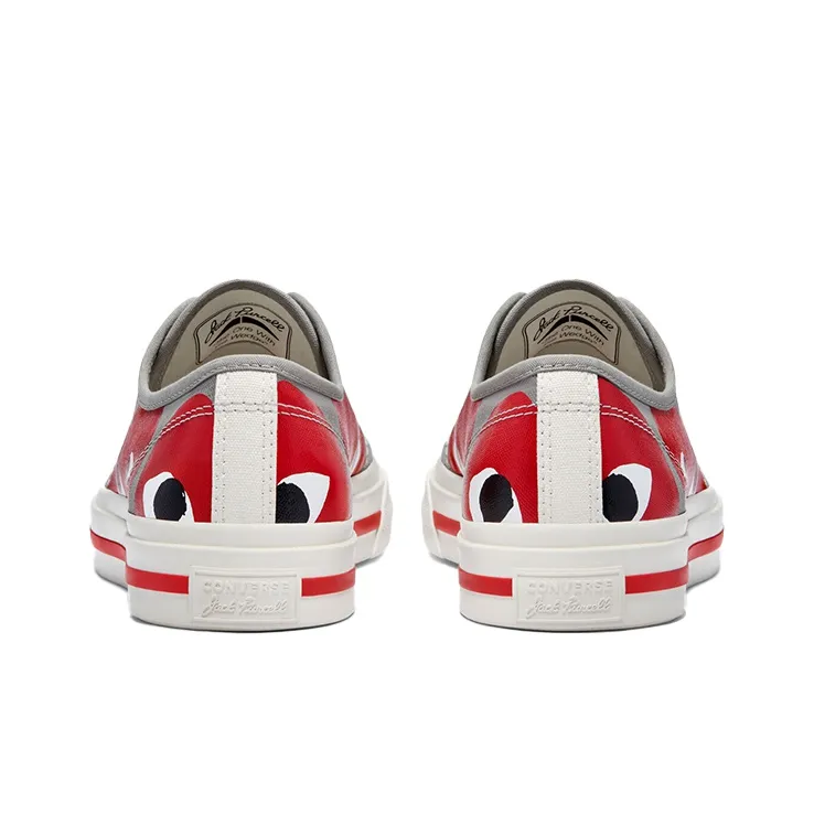 Converse Jack Purcell Comme Des Garcons Play Grey Red-3