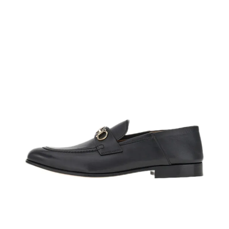FERRAGAMO 20mm Ottone Gancini-buckle Loafers-0
