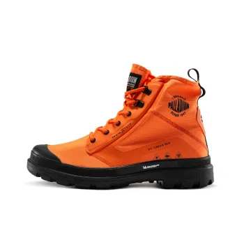 Palladium Pampa Anti Slip Wear Resistant Waterproof And Breathable High Top Canvas Shoes Men's Fire Orange