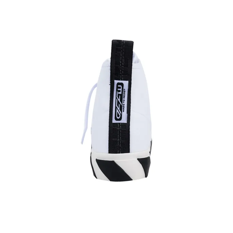 OFF WHITE Vulcanized Mid Top White Black-3