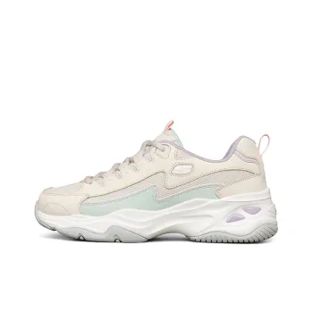 Skechers D Lites 4.0 Panda Flatform Low Chunky Shoes White Women's