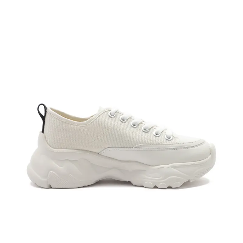 MLB Chunky High Wear Resistant Height Increasing Low Top Chunky Sneakers Unisex White-1