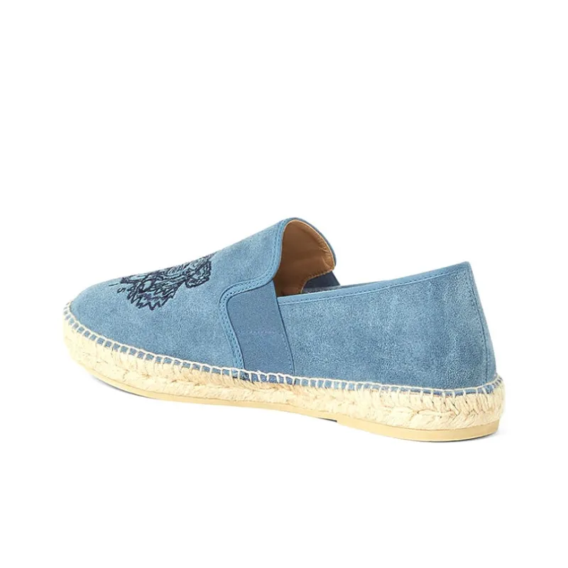 KENZO Tiger Stretch Suede Espadrilles Women's Glacier Blue-4