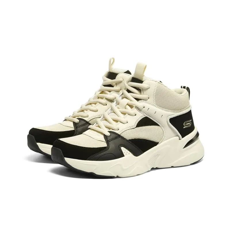 Skechers BOBS BAMINA Cushioning Anti-Slip And Wear-Resistant High-Top Chunky Sneakers Women's Beige Black-2