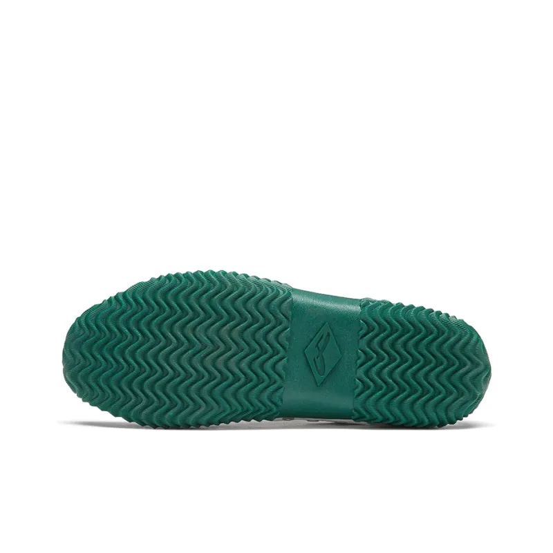 URBANHOOD 5770 Collection Anti Slip Wear Resistant Low Top Canvas Shoes Unisex White Green-4