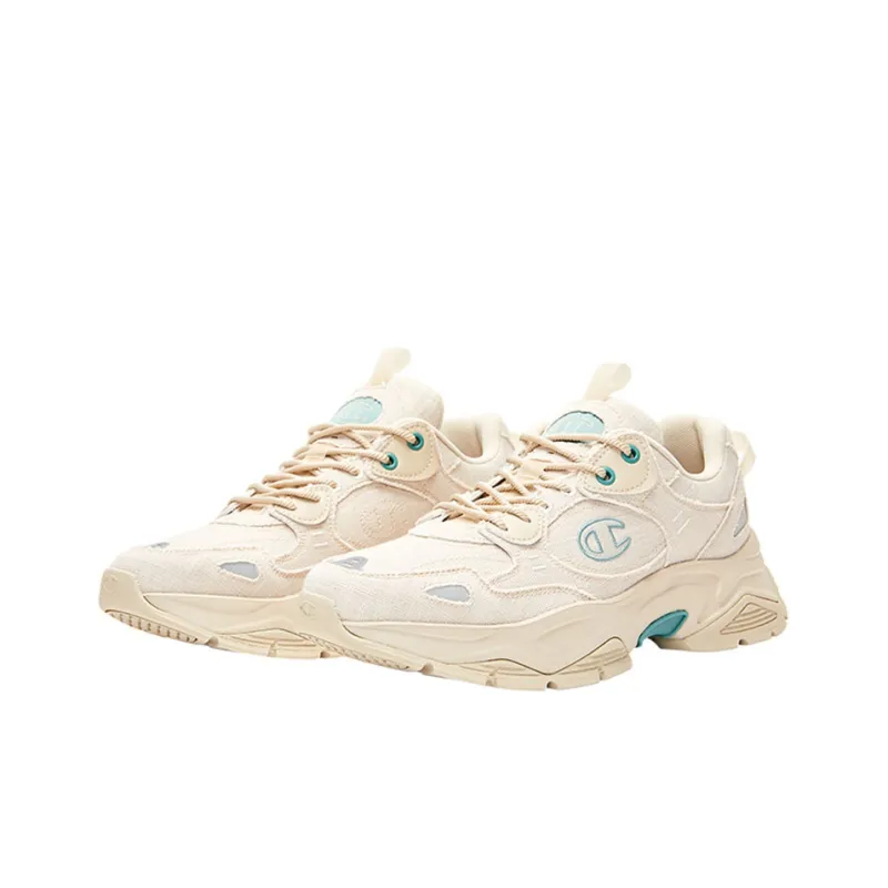 Champion Low Top Chunky Sneakers Men's Beige Light Green-2