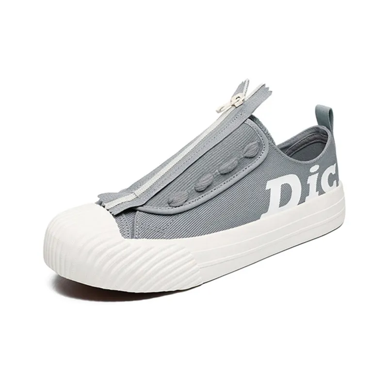 Dickies Canvas Shoes Unisex Low-Top Gray-1