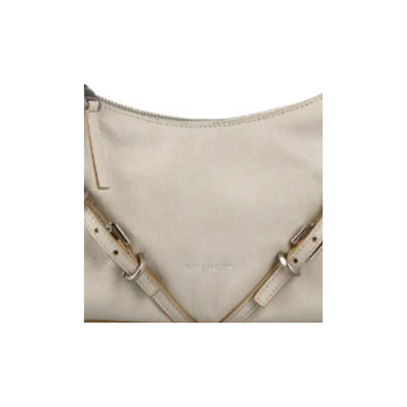 GIVENCHY Calfskin Handbag, Shoulder Bag Women's Gray-7
