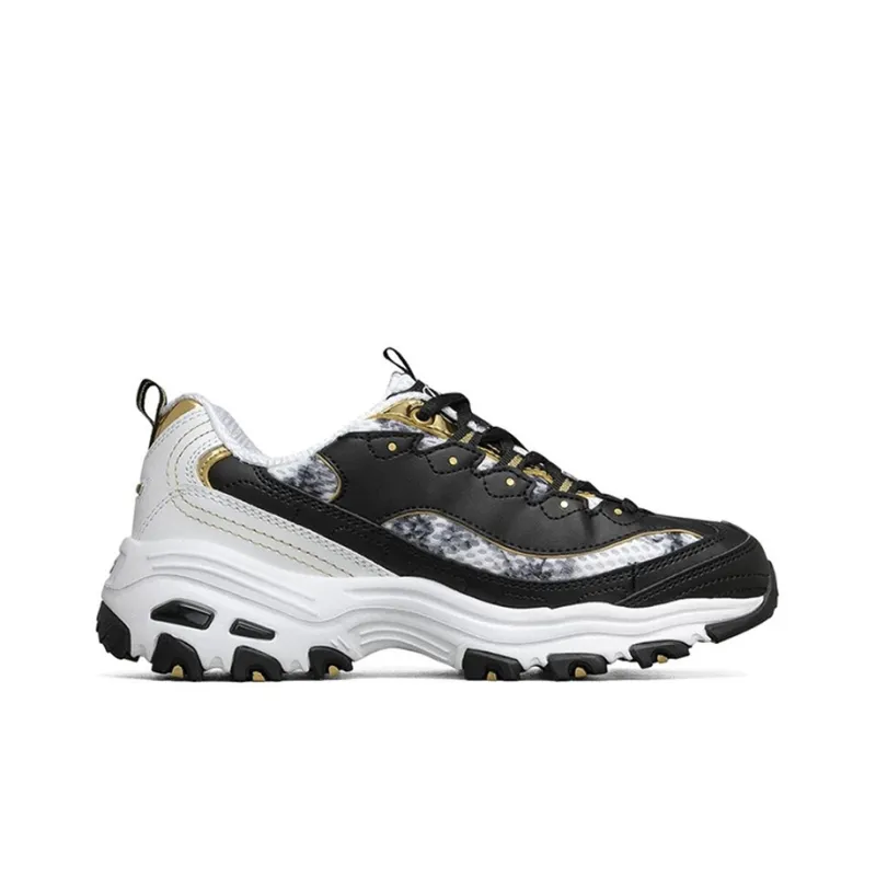 Skechers D'Lites Running Shoes Black/Gold Women's-1