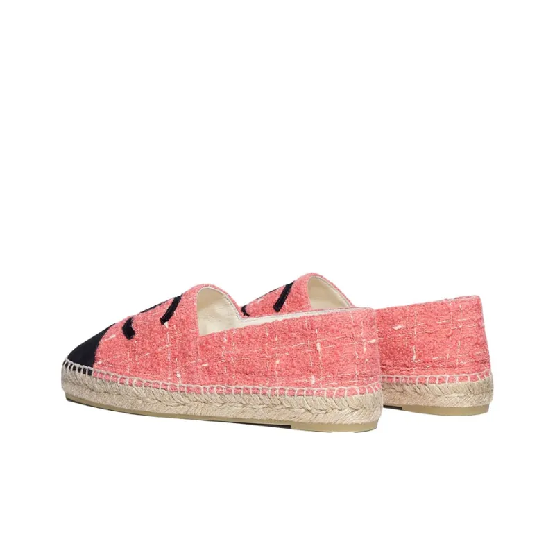 CHANEL Casual Single Shoes Women's Pink Black-3
