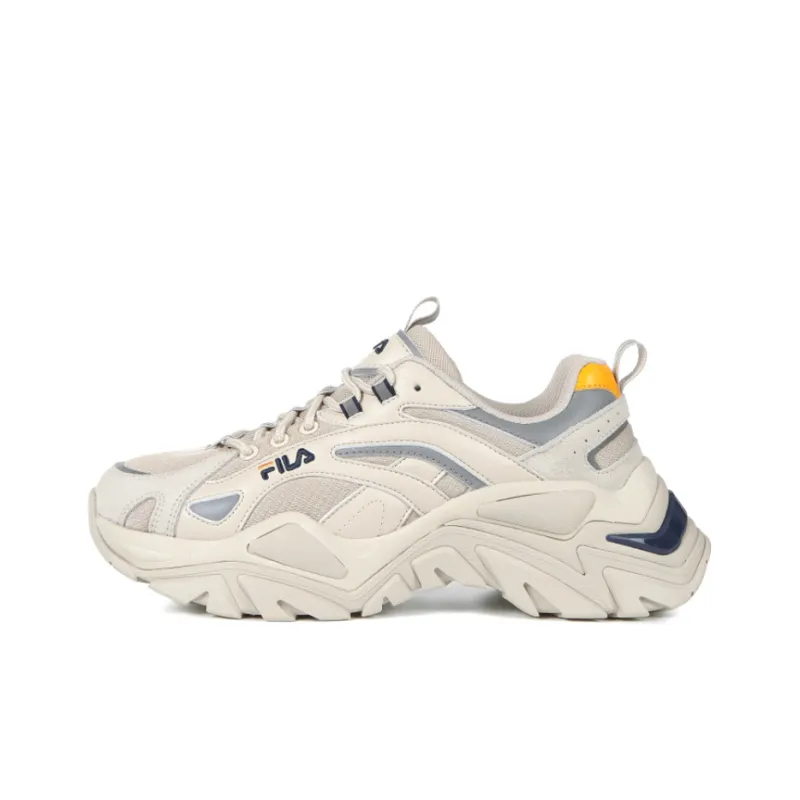 FILA Retro Running Shoes White/Grey/Yellow-0