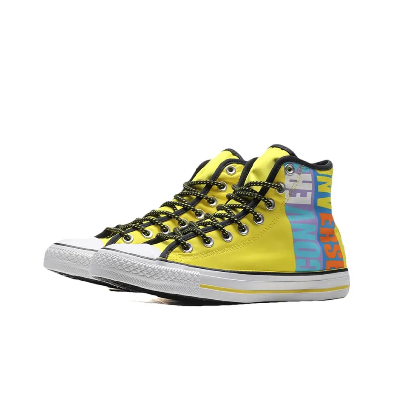 Converse Chuck Taylor All Star Anti Slip And Wear Resistant Lightweight High Top Canvas Shoes Unisex Yellow-2