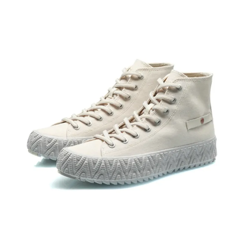 LiNing CF High Top Canvas Shoes Men's Swan White-2