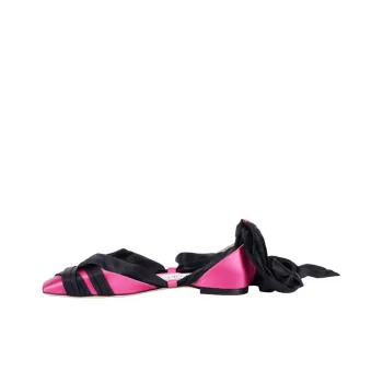 Jimmy Choo Louren Flat Casual Single Shoes Flat Women's Black Pink