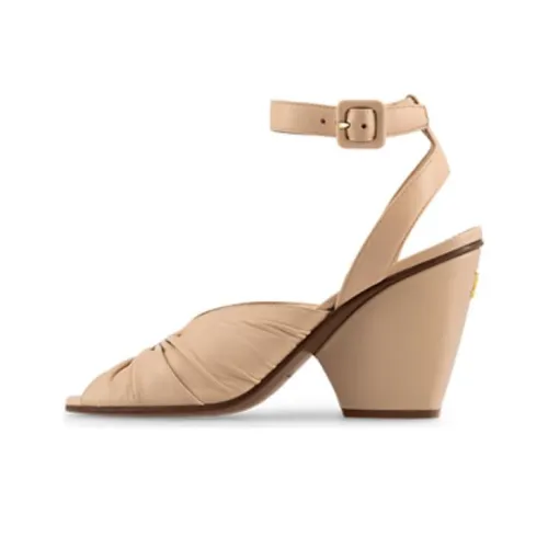 LOUIS VUITTON Olympia Strap Sandals Women's Beige