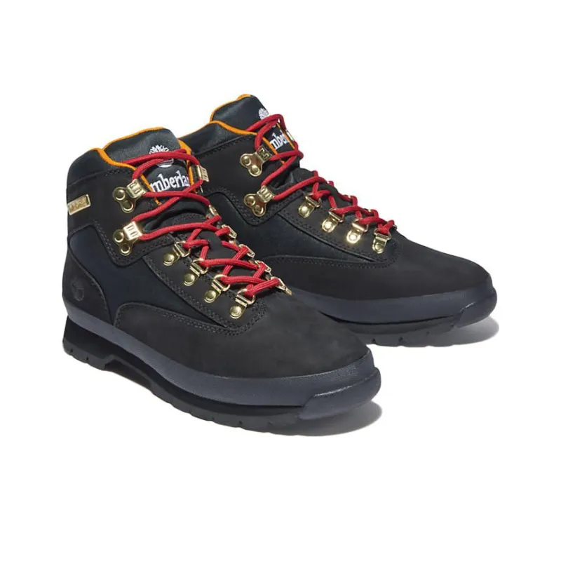 Timberland Euro Hiker Wear Resistant Ankle Length Outdoor Boots Men's Black-2