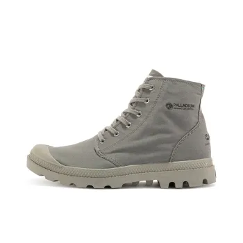 Palladium Pampa Anti Slip Wear Resistant High Top Canvas Shoes Unisex Flannel Gray