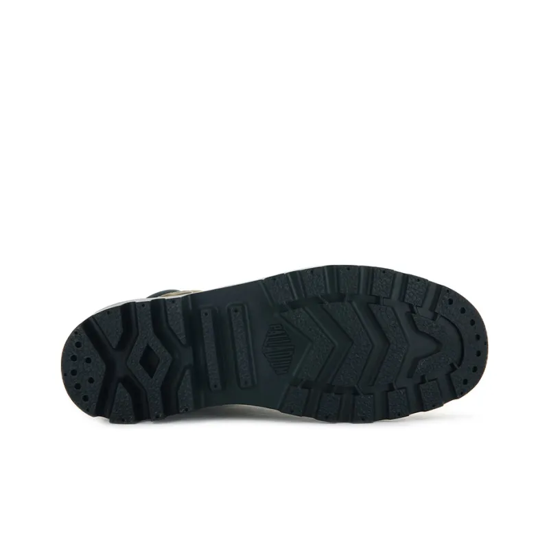 Palladium Pampa Sc Recycle WP+N Anti-Slip And Wear-Resistant Breathable High-Top Canvas Shoes Unisex Dark Green-4