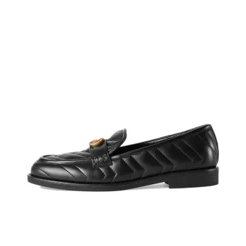 GUCCI Women's Double G Loafers 'Black' Women's