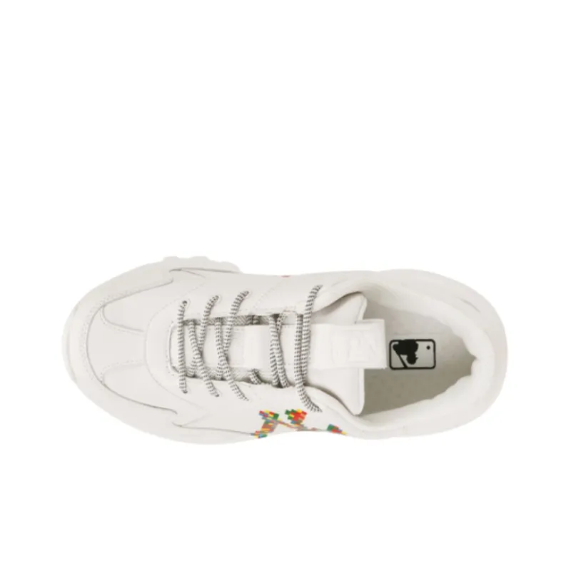 MLB Big Ball Chunky Chunky Sneakers Unisex Low Top White Multicolor-3