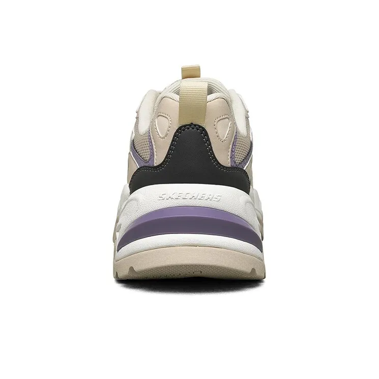 Skechers Stamina V2 Cushioning Breathable Low Top Chunky Sneakers Women's Natural Purple-3