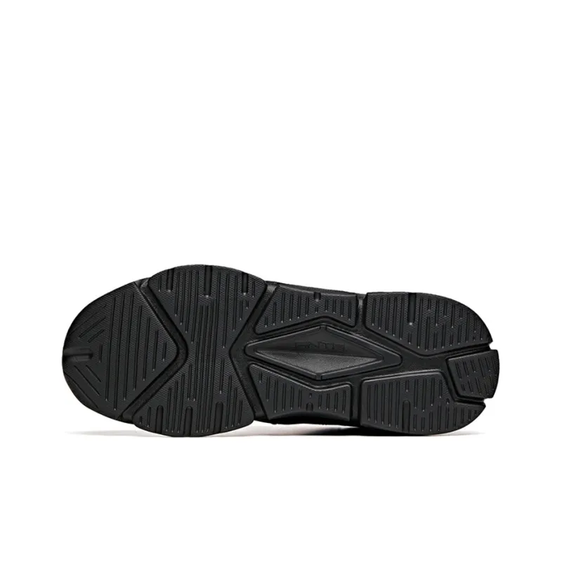 Anta Life Collection Anti Slip Wear Resistant Low Top Chunky Sneakers Men's Black White Red-4