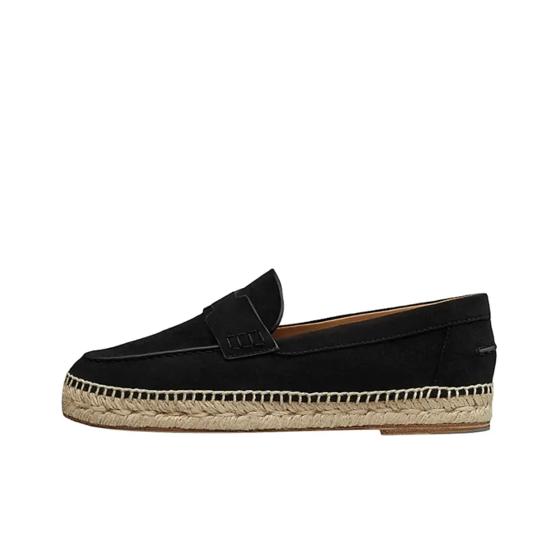 HERMES Espadrilles Casual Shoes Women's Black-0