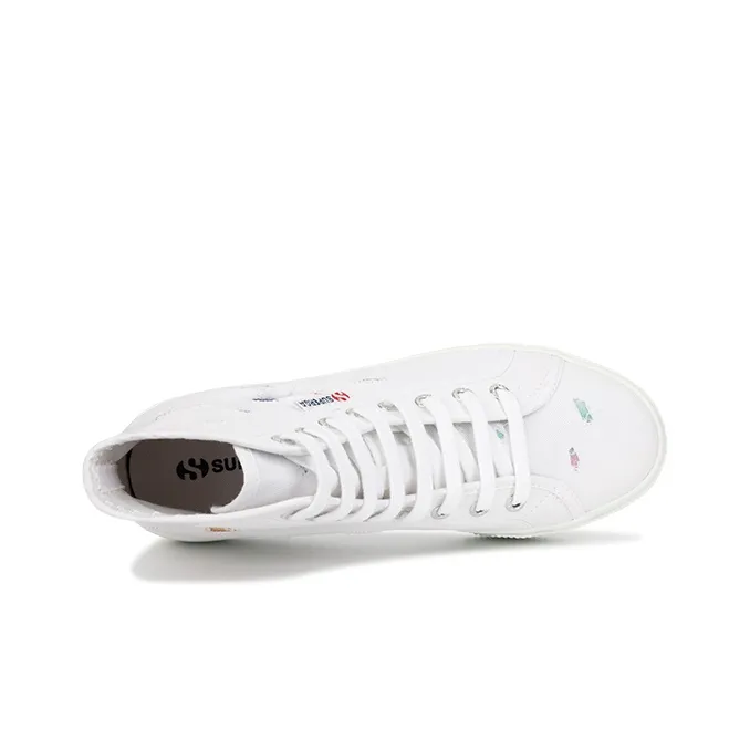 SUPERGA Slip-Resistant Breathable High-Top Canvas Shoes Women's White-3