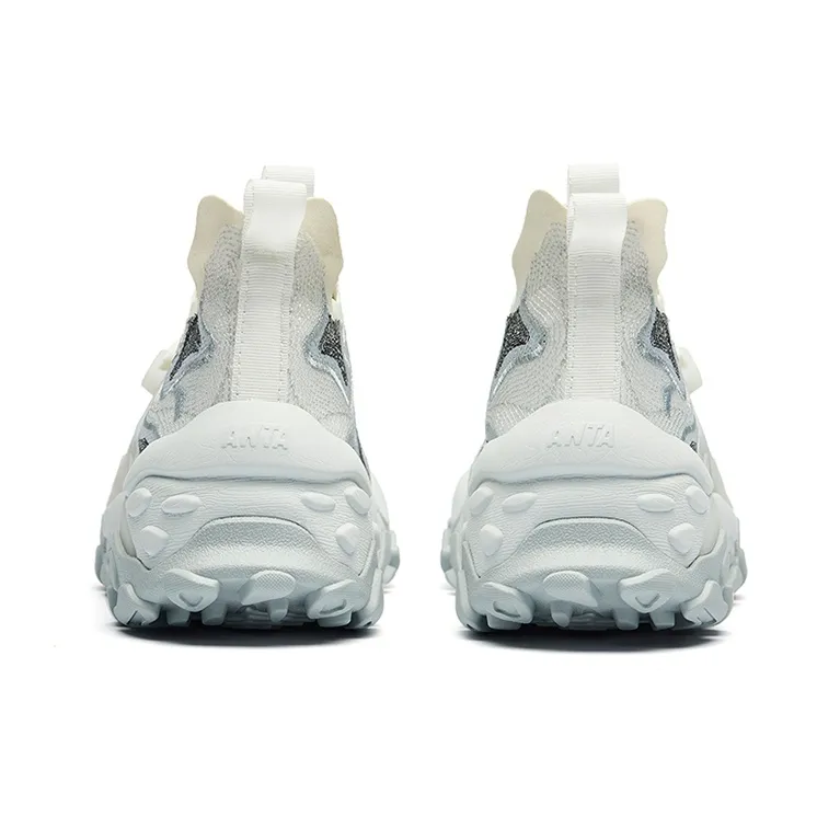 Anta Callus Removal Pro Cushioning, Slip Resistant, And Abrasion Resistant Low Top Chunky Sneakers Men's White Gray-3