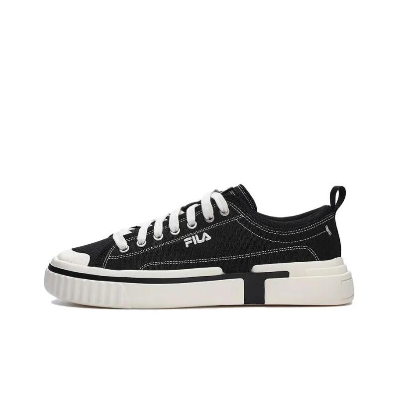 FILA Canvas Low Skate Shoes 'Black White' Women's-0