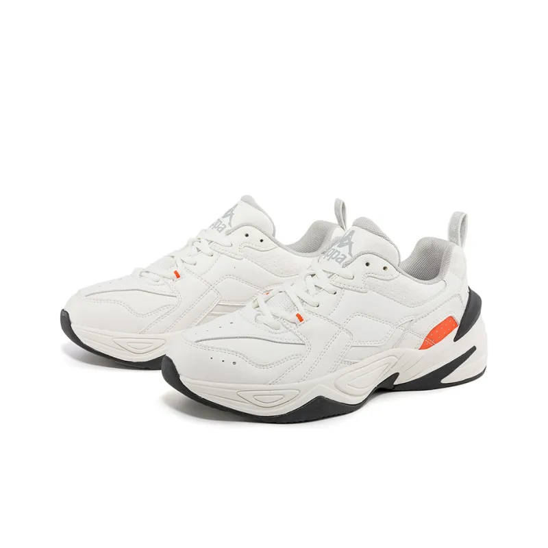 Kappa Anti-Slip Wear-Resistant Low-Top Chunky Sneakers Unisex White-2
