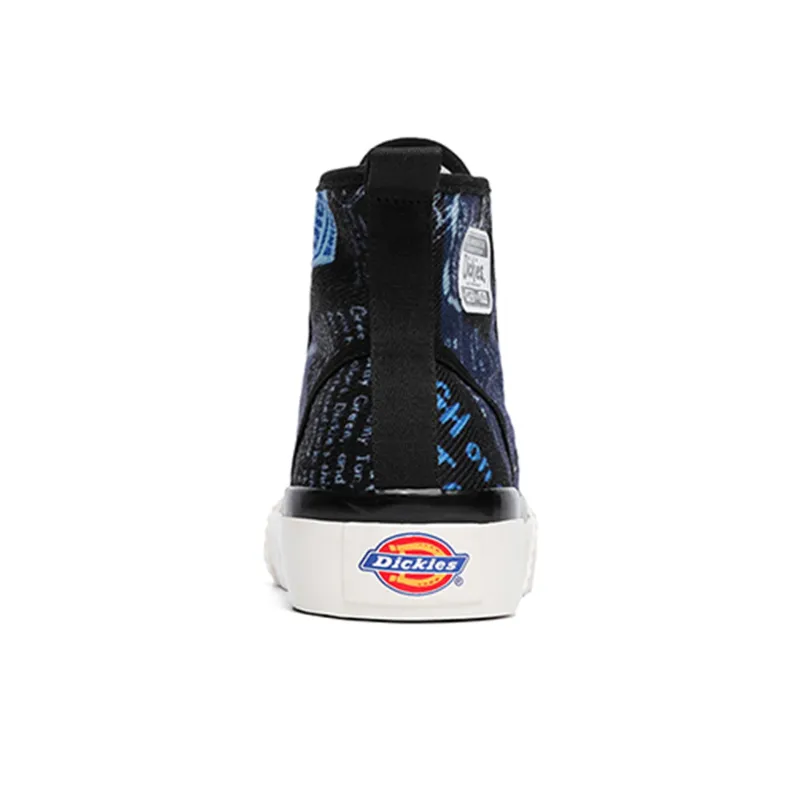 Dickies Canvas Shoes Men High Top Black/Blue-2