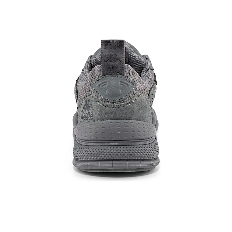 Kappa Non slip Wear resistant Shock Absorption Low Top Chunky Sneakers Unisex Contour Gray-5