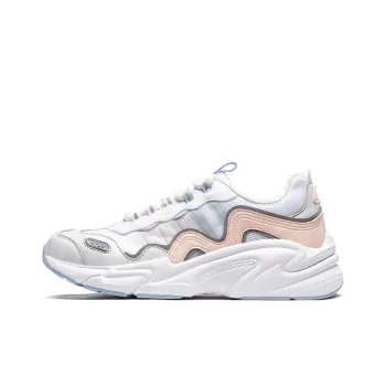 XTEP Chunky Sneakers Women's Low Top White/Gray/Pink/Red