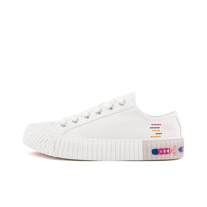 Kappa Anti Slip Wear Resistant Low Top Canvas Shoes Unisex White-0